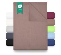 GREEN MARK Textilien sábana plana 100 % algodón - Sábana clásica sin elástico, suave para la piel, fácil de cuidar, lavable a alta temperatura - Beige Arena - 150x250 cm