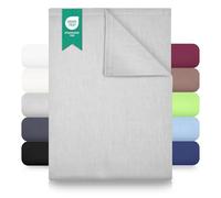GREEN MARK Textilien sábana plana 100 % algodón - Sábana clásica sin elástico, suave para la piel, fácil de cuidar, lavable a alta temperatura - Gris Plateado - 150x250 cm