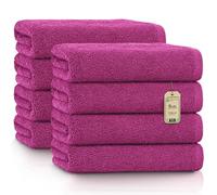 Green Mark Toallas - Juego de 8 Piezas - 100% Algodón, Suaves y Altamente Absorbentes, Baño, SPA y Gimnasio, 50 × 100 cm, Rosa