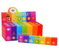 Green Tree - Caja de Incienso Masala Natural de 7 Chakras, Caja de 12 Paquetes
