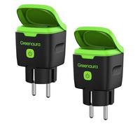 Greenaura Enchufe Inteligente, Enchufe con Medidor de Consumo Electrico, Enchufe Exterior, Enchufe Temporizador, Enchufe con Mando a Distancia, Enchufe Alexa, Enchufe Smart Life, 2PCS