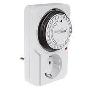 GreenBlue GB360 F Enchufe Temporizador Mecánico, Programable 24h, Interruptor, 48 Programas, 2 Modos, Carga máx. 3680 W, 16A, IP20