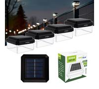 GreenBlue Lámpara solar LED GB128 WW para poste Pack 4 3200K Negro
