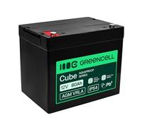Greencell agm vrla batería de 12 v 80 ah de gel, sin mantenimiento, p