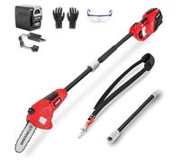 GREENCUT PP400L - Podadora de altura telescópica de batería de 40V, espada de 170mm, altura máxima de 2,65m INCLUYE barra extensible, gafas, correa y guantes.
