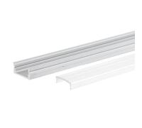 Greenice Perfíl Aluminio para Tira LED Difusor Transparente LLE-A1707-T x 2M