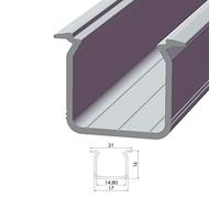 Greenice Perfíl Aluminio Tipo ECO P05 1,00M - Lacado Blanco