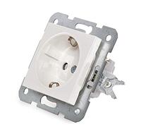 Greenice Toma de Corriente Panasonic Karre 16A 250V Bastidor Metálico con Garras/Protección Infantil/Cazoleta Blanca