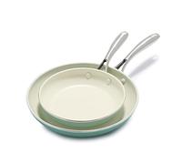 GreenLife Artizan Juego de Sartenes de Cerámica Antiadherente GreenLife Artizan 20cm & 26cm, Libre de PFAS, Apto para Inducción, Apto para Lavavajillas, Apto para Horno,Turquesa