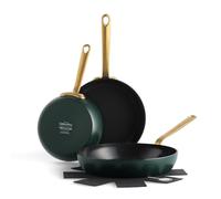 GreenPan Craft - Juego de sartenes de 3 piezas, sartenes de 8, 9.5 y 11 pulgadas, cerámica antiadherente sin PFAS, utensilios de cocina listos para inducción, anodizado duro duradero, apto para