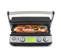 GreenPan Elite 6 en 1 Multifunción Grill de Contacto y Asador, Material Cerámico Antiadherente Saludable Sin PFAS, Placas de Plancha, Nivel de Dorado Ajustable, Prensa Cerrada/Abierta, Negro