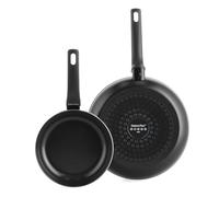 GreenPan Essence set de sartenes 2 piezas, 20 y 28 cm, revestimiento antiadherente cerámico sin PFAS con Diamanten, inducción, apto para horno hasta 160 °C, negro
