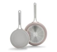 GreenPan Nova - Juego de 2 sartenes antiadherentes de cerámica sana, sin PFAS, aptas para inducción, apto para lavavajillas y horno, arcilla