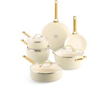 GreenPan Padova Reserve Set de Ollas y Sartenes de 6 piezas, Crema/Oro