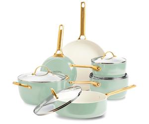 GreenPan Padova Reserve Set de Ollas y Sartenes de 6 piezas, Verde/Crema