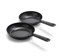 GreenPan SmartShape Juego de Sartenes de Cerámica Antiadherente Saludable de 20 cm y 28 cm con Protector de Sartén, Sin PFAS, Apto para Inducción, Apto para Horno, Apto para Lavavajillas, Negro