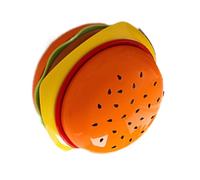 Greensen Juego de Platos Pequeños para Hamburguesa, Platos de Aperitivo Apilables de Plástico ABS, Juego de para con Forma de Hamburguesa de 6 Piezas 14 X 10 Cm para Fiestas de Barbacoa, (BLACK)