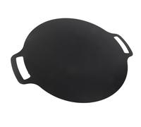 Greensen Sartén para Parrilla Coreana, Piedra Maifan, Parrilla Coreana para Barbacoa, Placa Redonda para Estufa Portátil, Superficie Fácil de Limpiar, Cocción Uniforme, para Acampar, Reuniones (32CM)