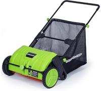 GreenSweep Pickup Pro V26 con unidad antibloqueo - Barredora de césped de empuje para hojas, recortes de césped y desechos de jardín - Tolva de gran capacidad