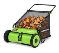 GreenSweep Pickup Pro XL V26 - Barredora de jardín manual para hojas, recortes de césped y desechos de jardín - Colector de hojas de altura ajustable