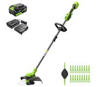 Greenworks Desbrozadora a batería GD24LT33K4 – 24V, 33 cm, rotación 90°, 4.0 Ah + cargador