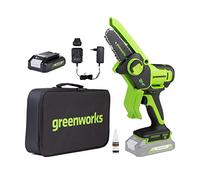 Greenworks TOOLS Motosierra mini 24V 10 cm - 2Ah, 7,8 m/s, para jardín y uso doméstico
