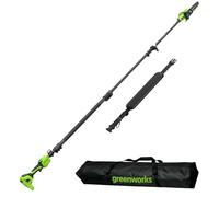 Greenworks 24V Sierra Telescópica de Altura Inalámbrica, Velocidad de Corte 20m/s, Podadora de Árboles a Batería Sin Escobillas con Hoja 20cm y Sistema Autoaceite para Podar Árboles, Solo Cuerpo