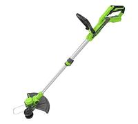 Greenworks 24V Cortabordes a Batería con Rueda para Jardines Medianos, 33 cm Ancho de Corte, Alimentación Automática Hilo Nylon 2 mm, SIN Batería 24 V ni Cargador, 3 Años de Garantía