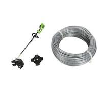 Greenworks 40V Desbrozadora a Batería, Motor sin Escobillas, Ancho Corte 40 cm, Hilo Nylon 2 mm o Cuchilla 25 cm SIN Batería (40 V) y Cargador, GD40BC + Hilo de Recorte 20m