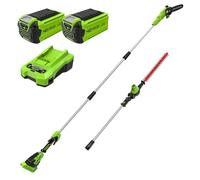 Greenworks GD40PSHK2 - Podadora/Cortasetos con pértiga - 2 x 2Ah 40V