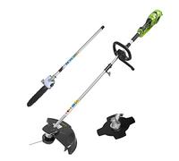 Greenworks Cortabordes Eléctrico y Desbrozadora 230V 1200W 40cm, Motosierra Pértiga como Accesorio