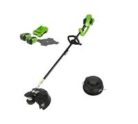 Greenworks Cortacésped sin cable 40V 40cm incl. 2 baterías 2Ah y cargador, cuchilla de 2mm/25cm, cabezal de corte, mango ajustable motor sin escobillas GD40BCK2X