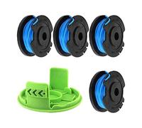 Greenworks G24LT - Bobina de corte de 1,65 mm de diámetro y 4,9 m de largo, para recortadoras de césped Greenworks de 24 V G24LT, G24LTK2, G24LT30M, G24LT30MK2 (4 carretes + 1 cubierta)