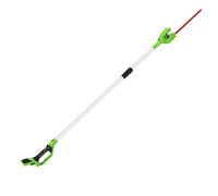 Greenworks G24PH51 Cortasetos Pértiga a Batería con Eje Divisible, Cuchillas Doble Acción 51 cm, Cortes 18 mm, Pivote Cabezal de 125°, 1500 spm SIN Batería 24 V ni Cargador