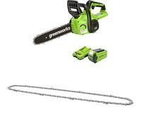 Greenworks G40CS30IIK2 30cm Motosierra a Batería, Engrasador Automático, Batería de 40V 2Ah y Cargador, Garantía de 3 Años + cadena de 30 cm （adecuada para varias motosierras y motosierras de poste)