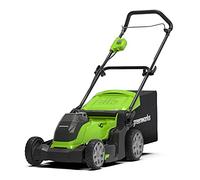 Greenworks G40LM41 Cortacésped de Batería para Céspedes de Hasta 500 m², Ancho de Corte de 41 cm, Bolsa de 50L SIN Batería de 40V y Cargador, Garantía de 3 Años