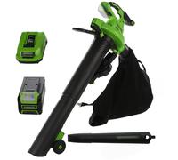 Greenworks GD40BVII - Soplador-aspirador de batería - 40V/4Ah