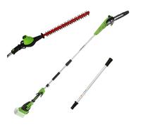 Greenworks GD40PSH - Podadora/Cortasetos con pértiga - BATERÍA Y CARGADOR NO ESTÁN INCLUIDOS