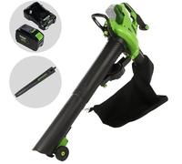 Greenworks GD48BVIIK4 - Soplador - Aspirador de batería 48V/4Ah