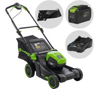 Greenworks GD48LM41II - Cortacésped de batería - 48 V/4 Ah - Corte de 41 cm