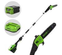 Greenworks GD60PS25 - Podadora de batería con pértiga 60V - Batería 2 Ah