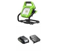 Greenworks Luz de Trabajo Híbrida G24WL 2000 Lúmenes AC/DC + Batería 24V 2Ah y Cargador Garantía 3 Años
