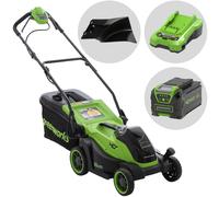 Greenworks MO40L411-01 - Cortacésped de batería - 40 V/4 Ah - Corte de 36 cm