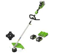 Greenworks Recortadora de hilo GD24X2TX 24V Li-Ion 40cm 5600 rpm hilo 2 mm 2 baterías 4Ah y cargador