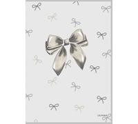 GREY BOW PATTERN B5 LINED COMPOSITION NOTEBOOK 80SHEETS 160PAGES: Cute Ribbon Writing Journal Gift for Girls College Women School Stationery Office Supplies
