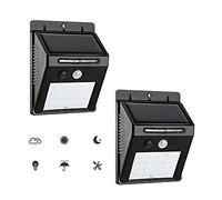 GRIFEMA DG1002-20, Luz Solar para Exterior, Luces de Sensor de Movimiento, 20 Led, Dos Piezas/Paquete