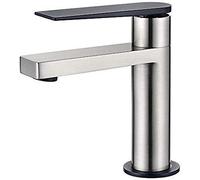 GRIFEMA G11001A - Grifo de Lavabo Latón Metal Gris/Negro, 3/9 de pulgada [Exclusivo en Amazon]