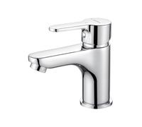 GRIFEMA Grifo Lavabo Monomando para Baño, Latón Cromado Resistente, Agua Fría y Caliente, Cartucho Cerámico Silencioso, Instalación Fácil, Altura de Salida 74 mm, G11003