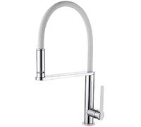 GRIFEMA G14102B Grifo cocina led, Blanco - Plata