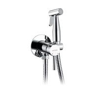 GRIFEMA Grifo Bidet para WC Monomando, Ducha de Mano para Higiene Íntima, Agua Fría y Caliente, Pulverizador de Latón, Gris, G154-1